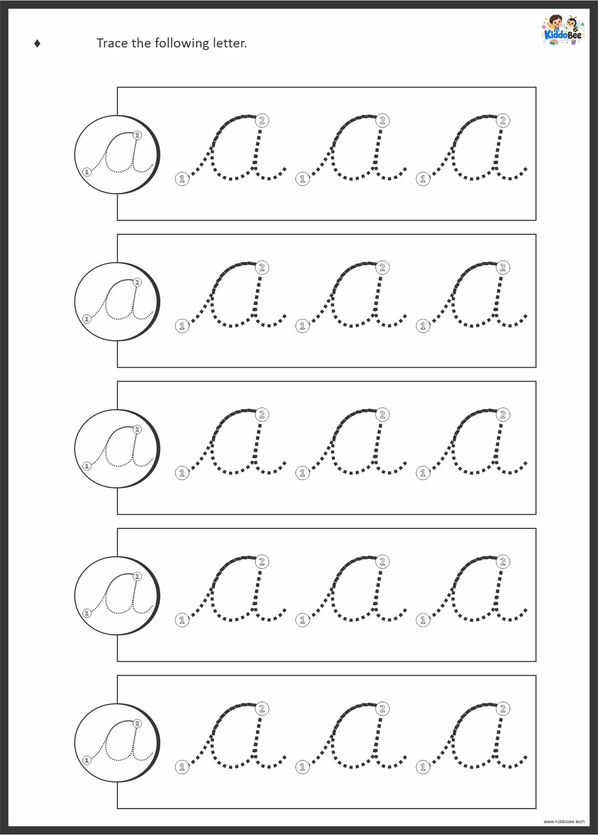 Lowercase Cursive Alphabet Tracing Worksheet Pack