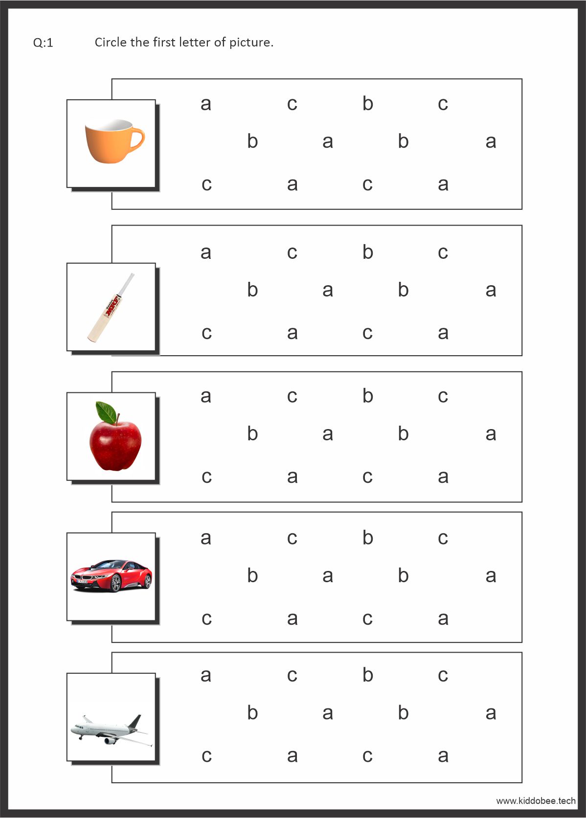 English Alphabet Activity Worksheet (Lower Case Letters a to z) - Image 4