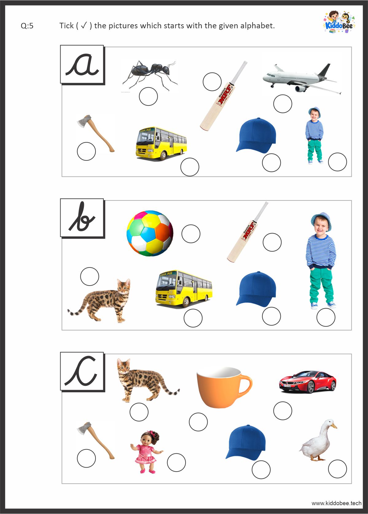 KiddoBee English Alphabet Activity Worksheet (Lower Case Letters a to z) - Image 4