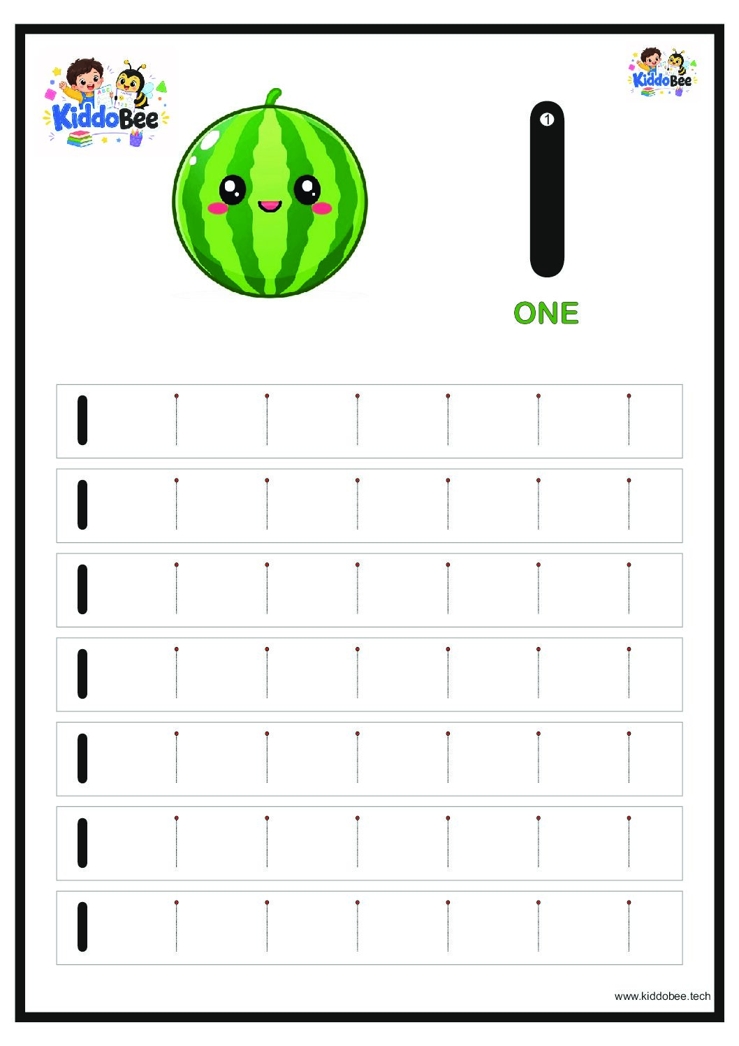 Number Writing Practice 1-20