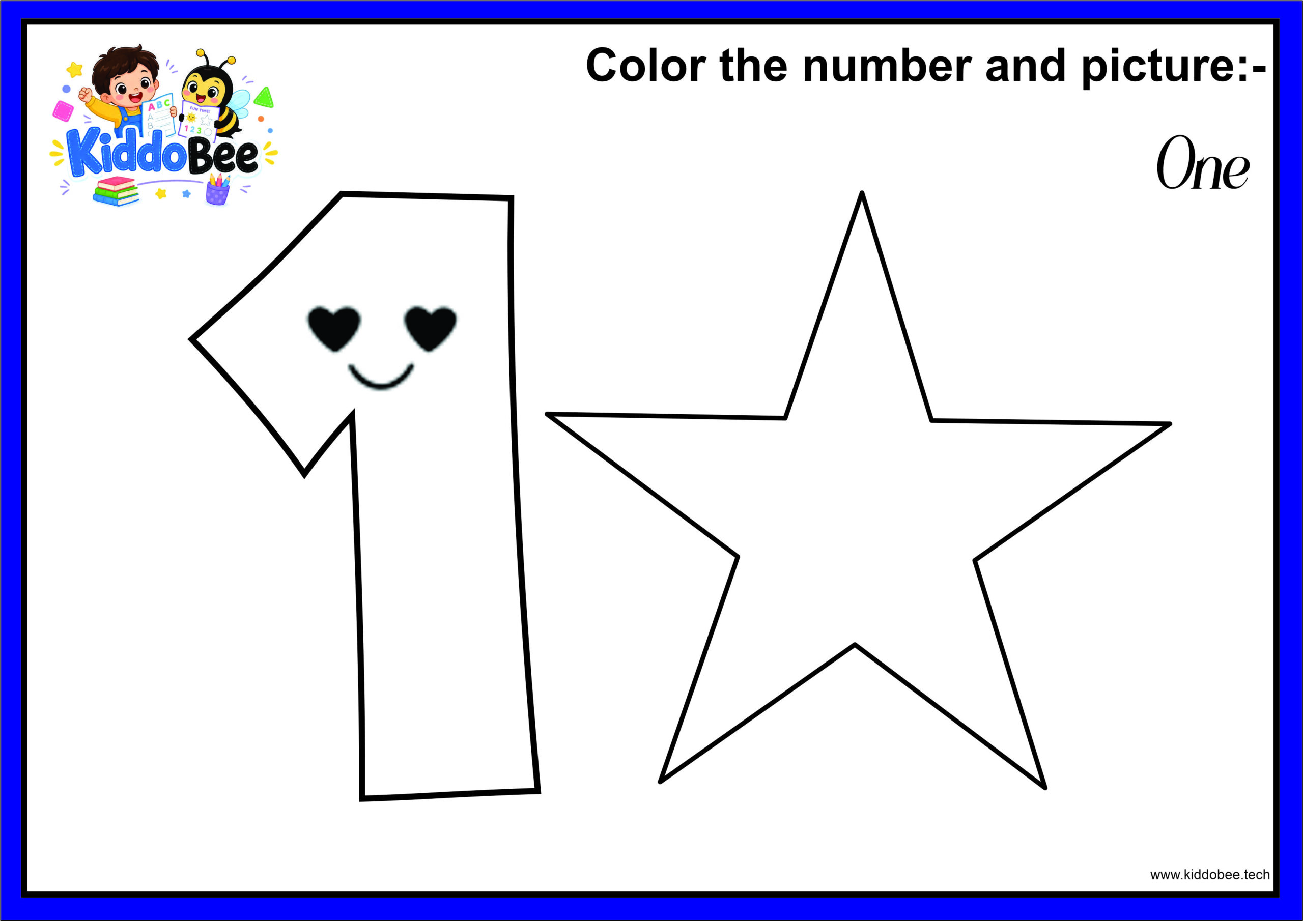 Number Coloring Workbook: 1 to 20