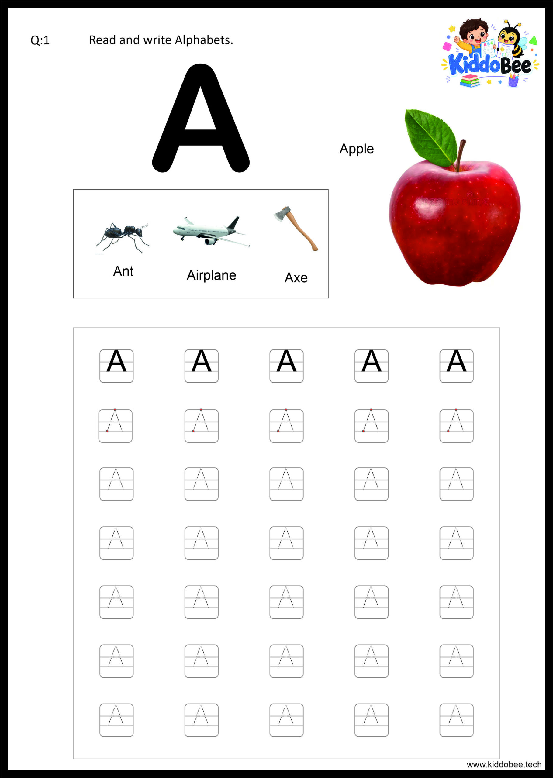 Capital Letters Practice Workbook for Kids
