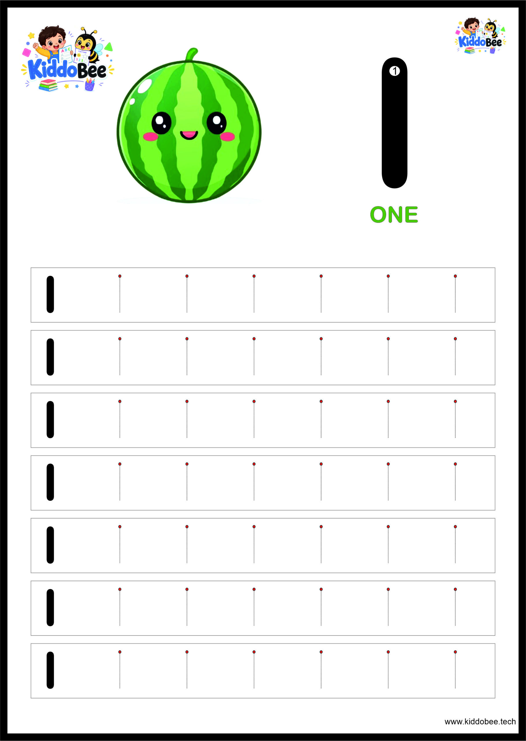 Number Writing Practice 1-20