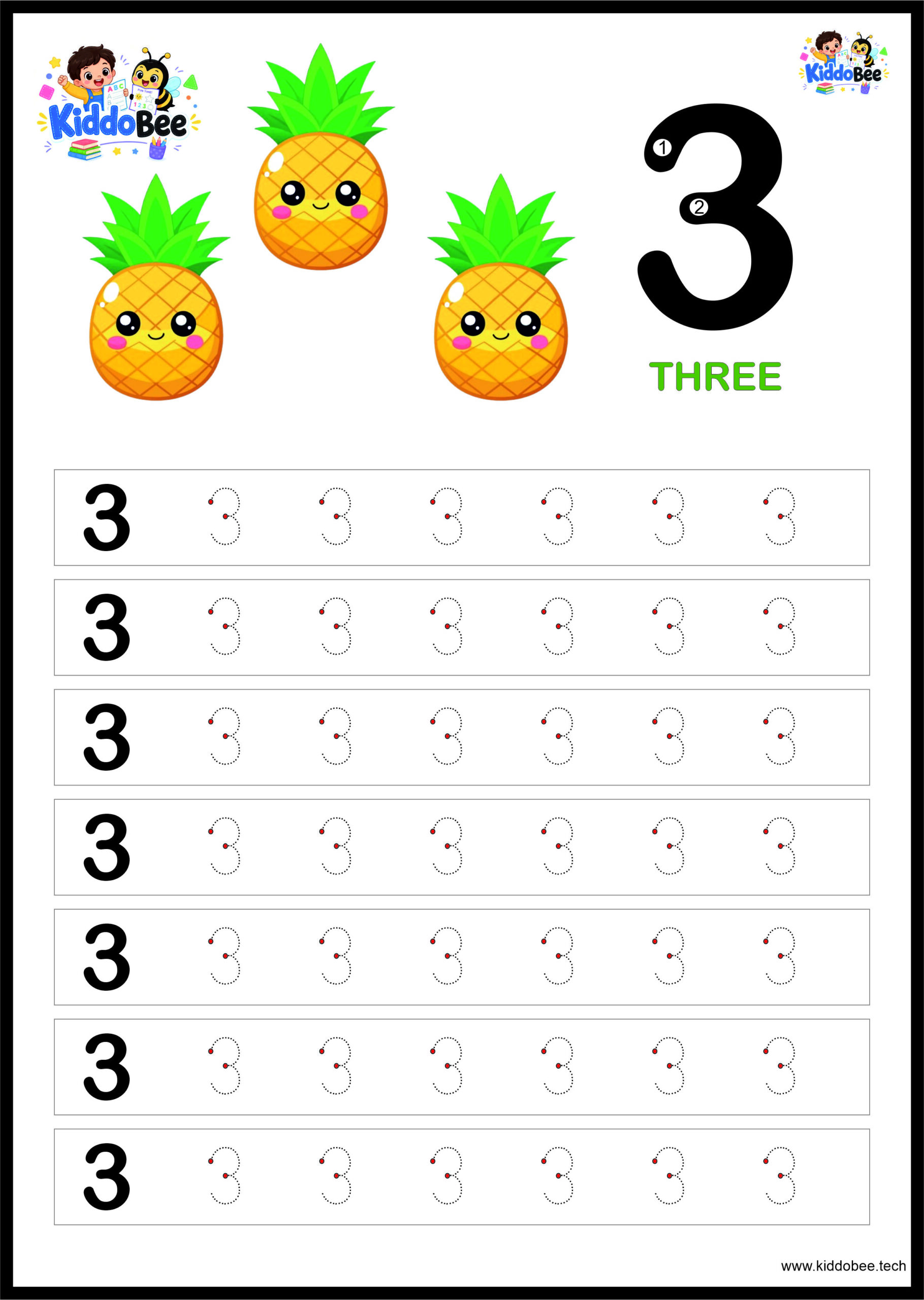 Number Writing Practice 1-20 - Image 2