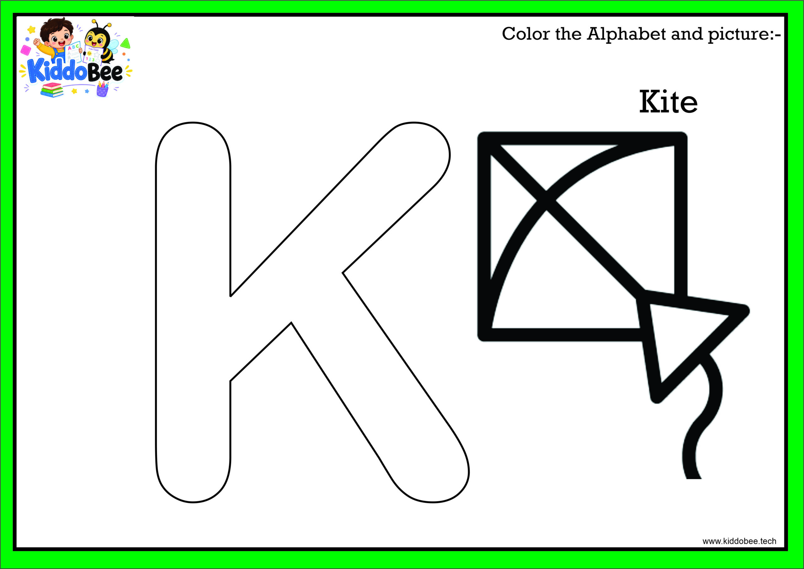Kiddobee Capital Alphabet Coloring Book for Kids (A–Z) – - Image 4