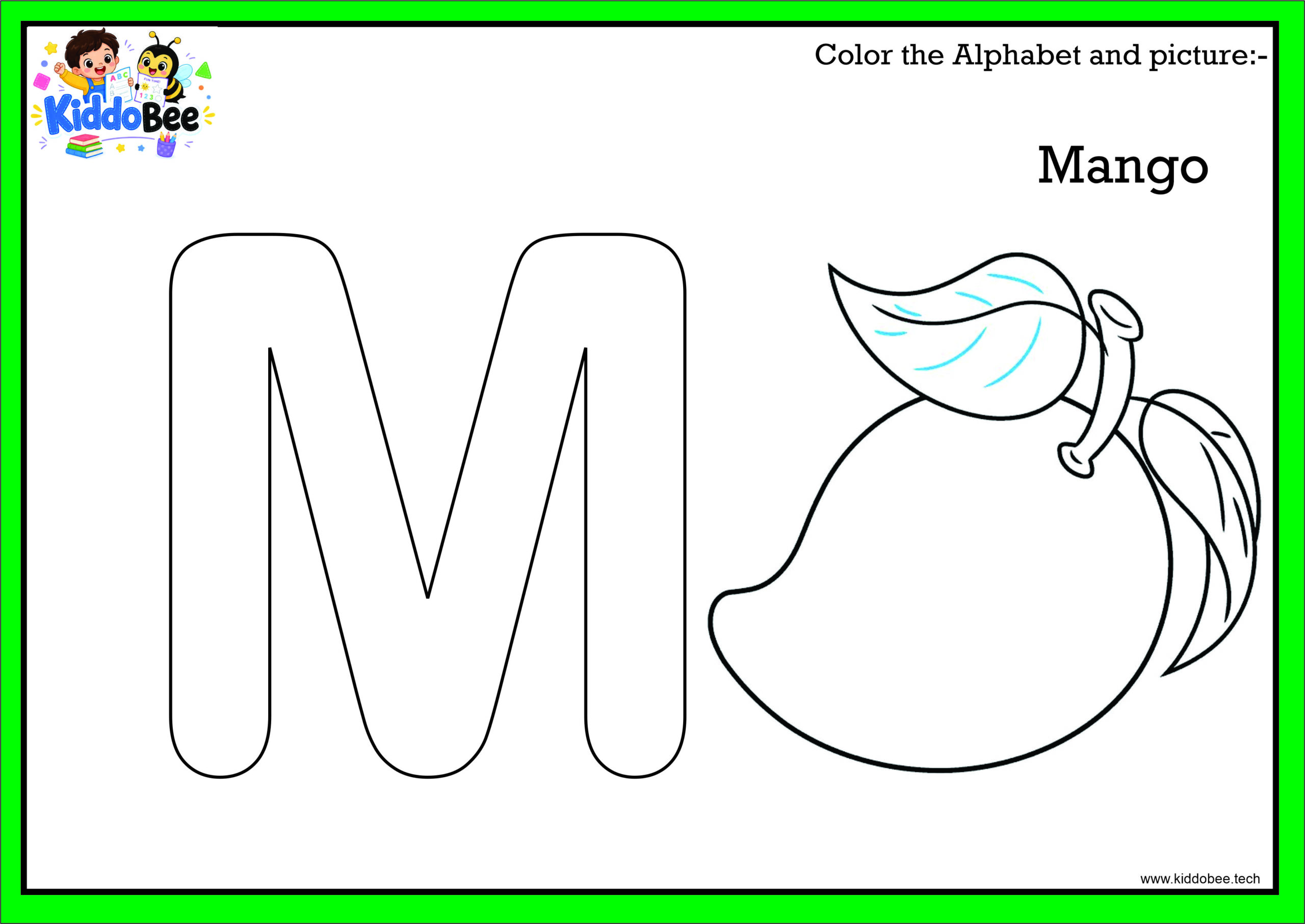 Kiddobee Capital Alphabet Coloring Book for Kids (A–Z) – - Image 2