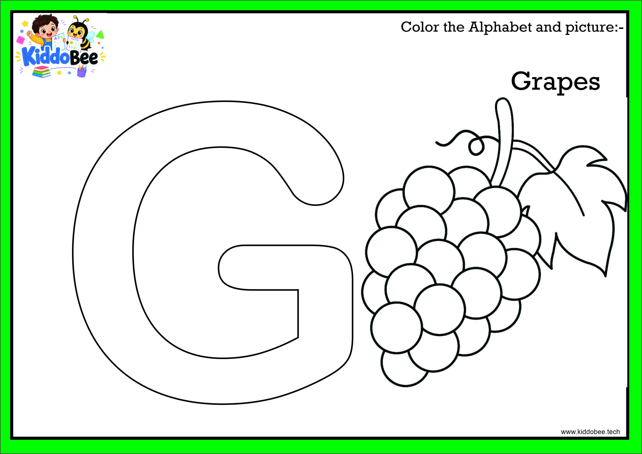 Kiddobee Capital Alphabet Coloring Book for Kids (A–Z) – - Image 3