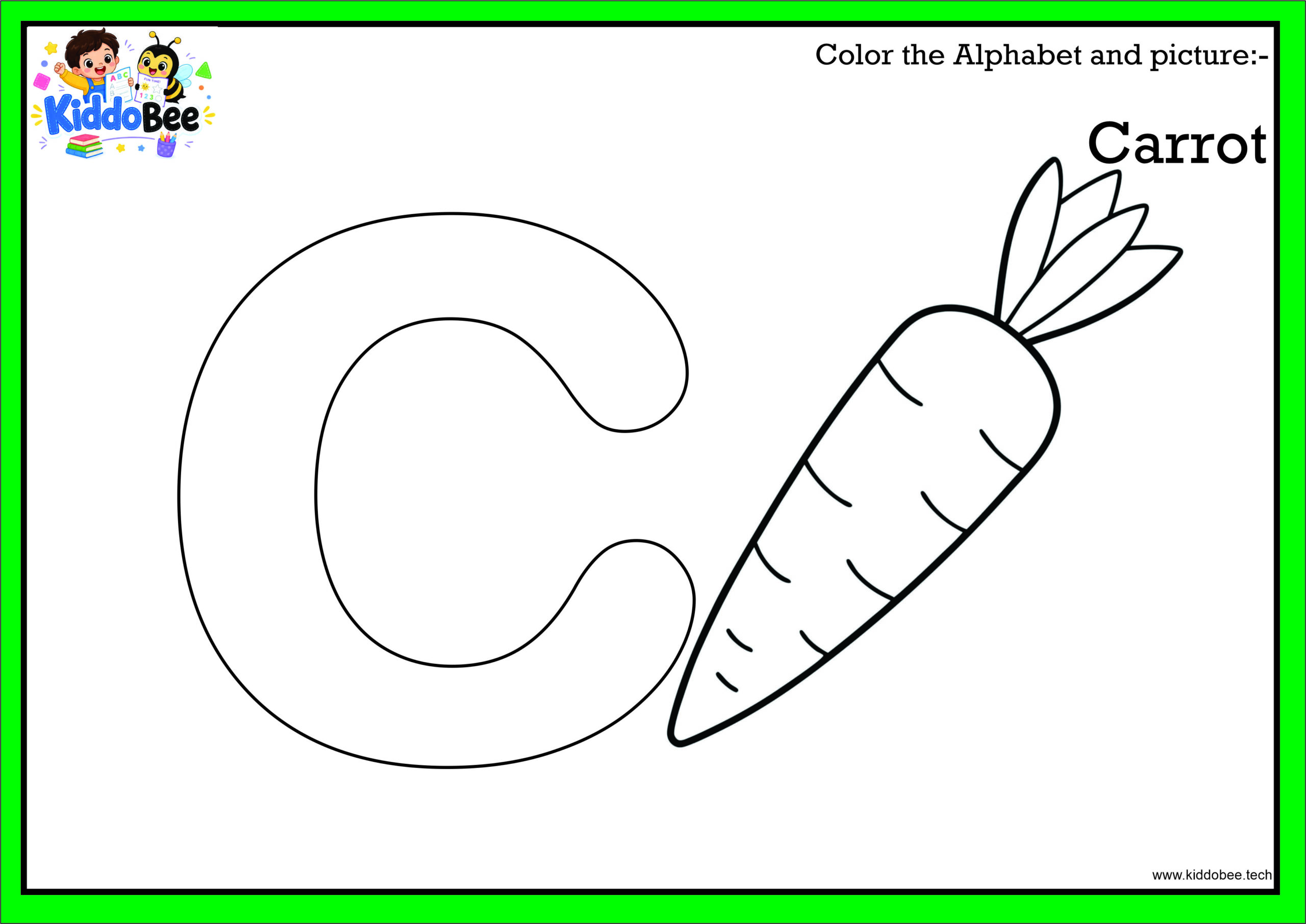 Kiddobee Lowercase Alphabet Coloring Book for Kids (a–z) - Image 2